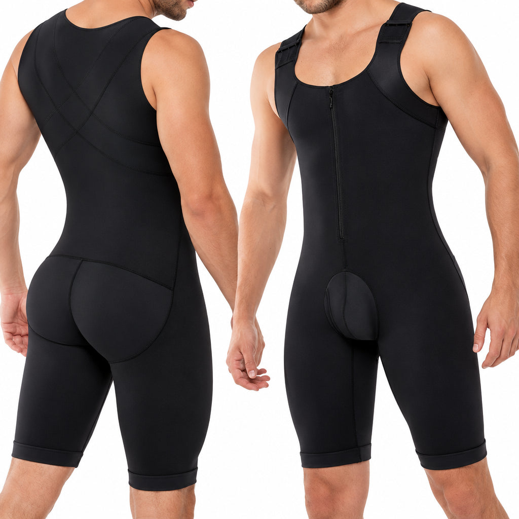Men's Zip-Front Full-Body Compression Shaper