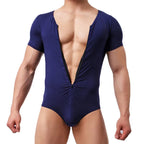 Men's Zip-Front Bodysuit Body Shaper - Slimming Compression Romper