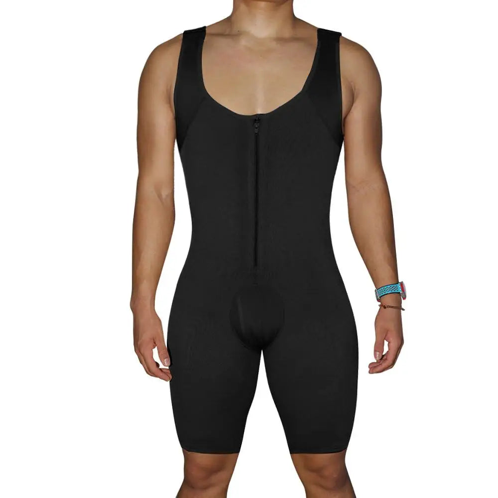 Men's Zip-Front Full-Body Compression Shaper