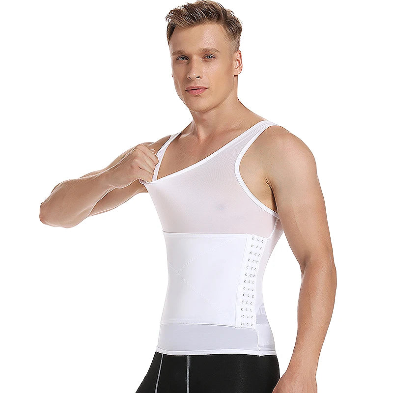 Men's Waist Trainer Vest with Tummy Control & Back Posture Support