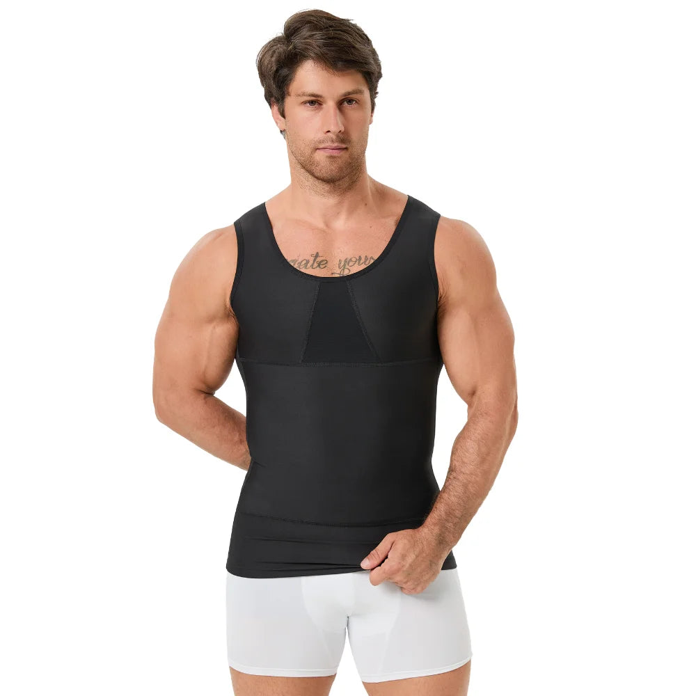 Men's Quick-Dry Mesh Chest and Tummy Compression Tank Top