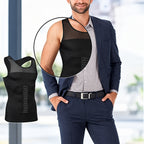 Men's 2-in-1 Waist Trainer Compression Tank with Hooks
