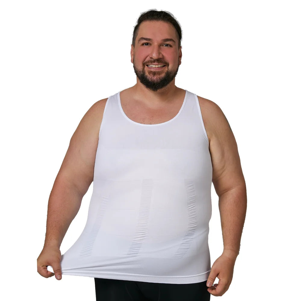 Men's Slimming Compression Tank Top with Tummy Control & Waist Trainer