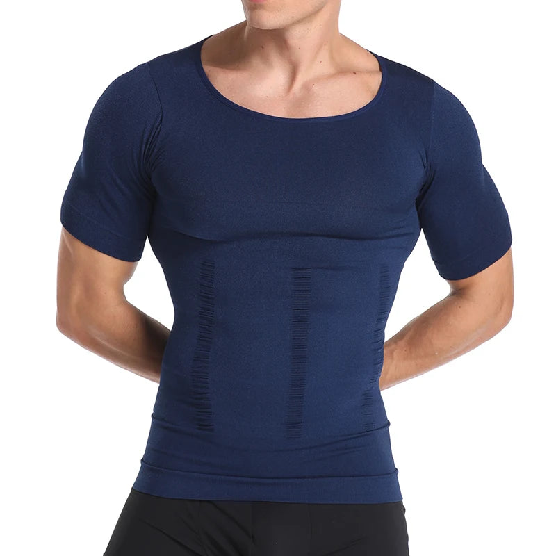 Men's X-Back Tummy Control Compression Shirt