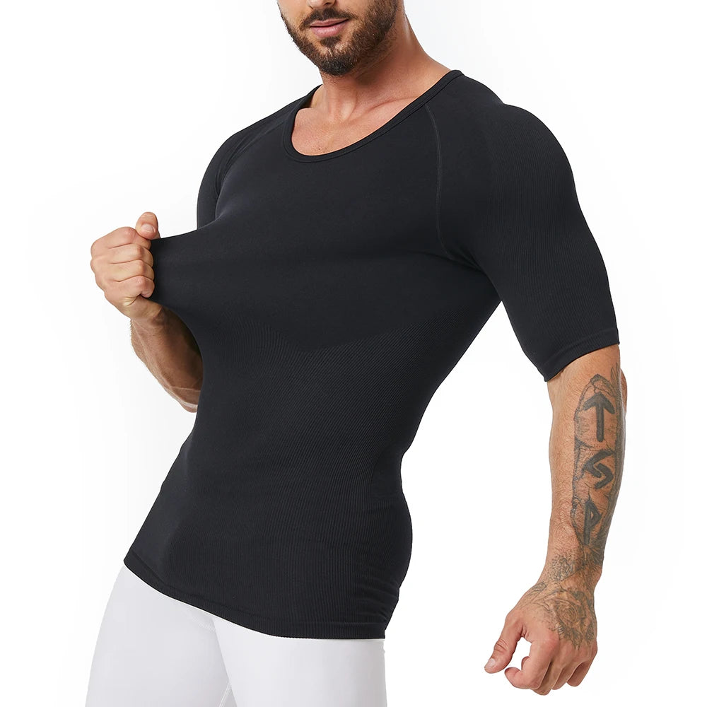 Men's Seamless 360° Chest and Tummy Compression Shirt