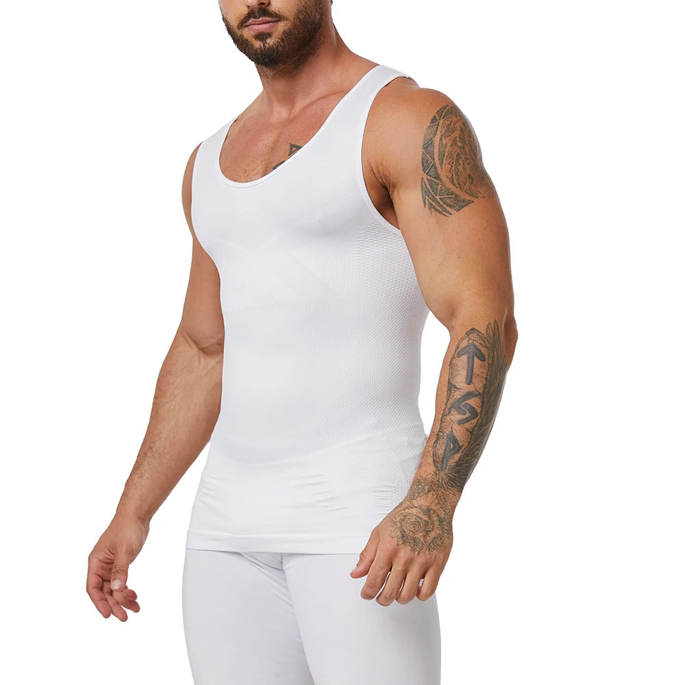 Men's Seamless Tummy Control Compression Tank