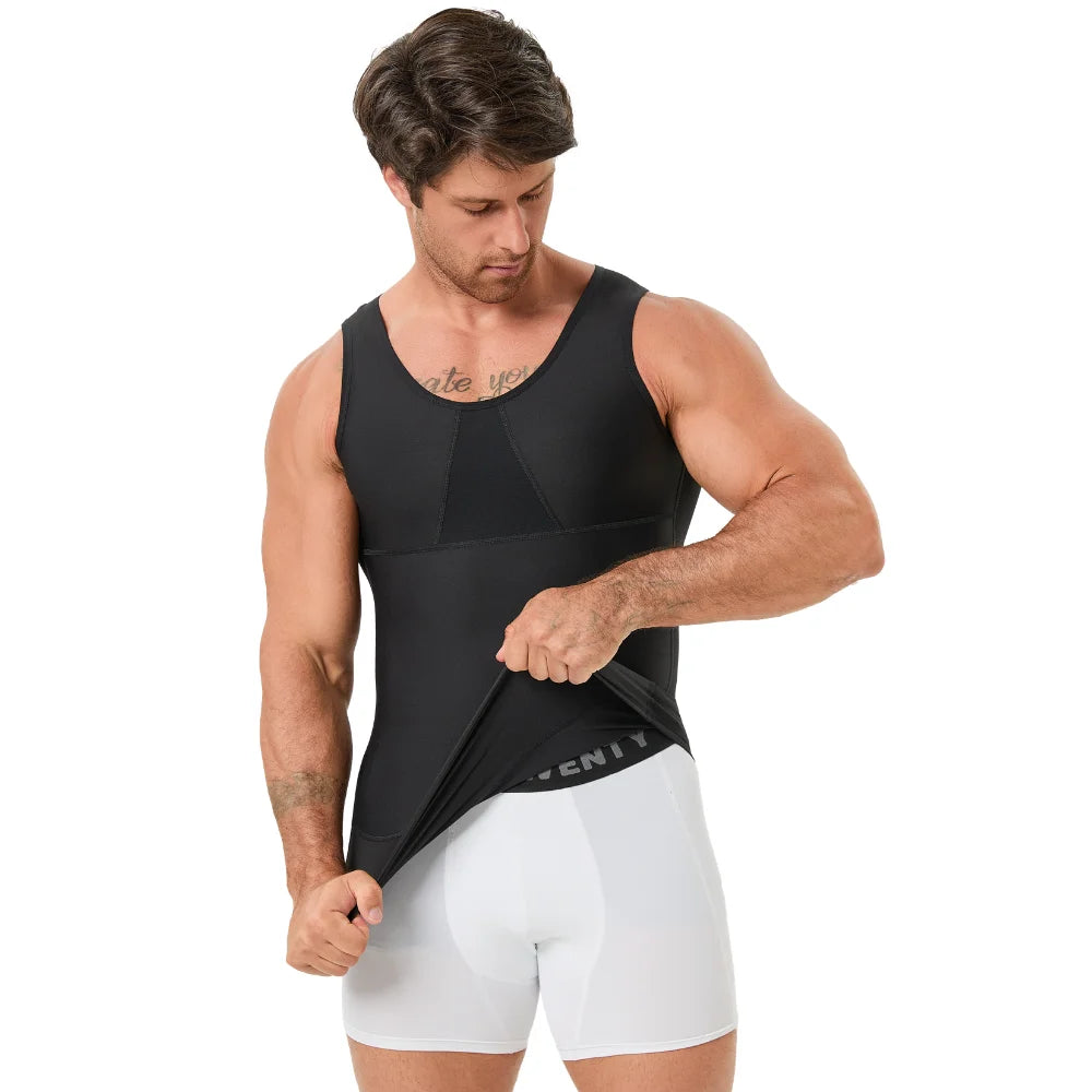 Men's Quick-Dry Mesh Chest and Tummy Compression Tank Top