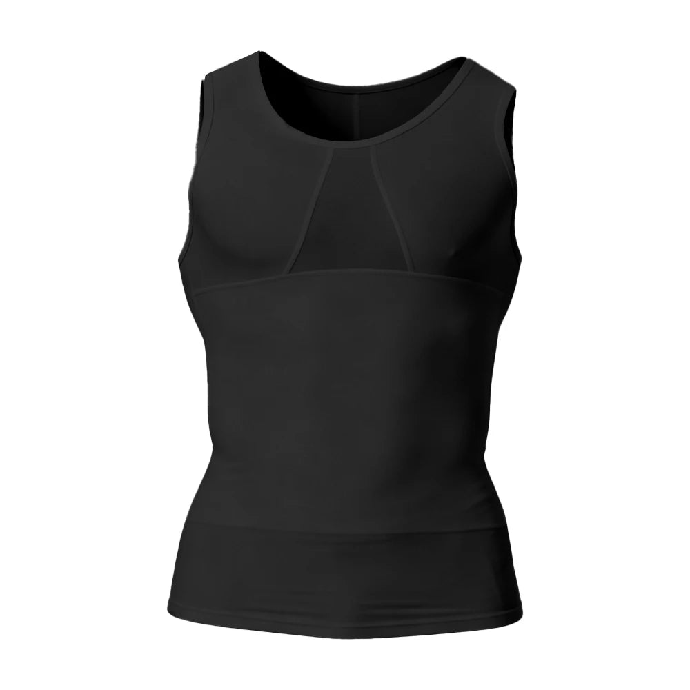 Men's Quick-Dry Mesh Chest and Tummy Compression Tank Top