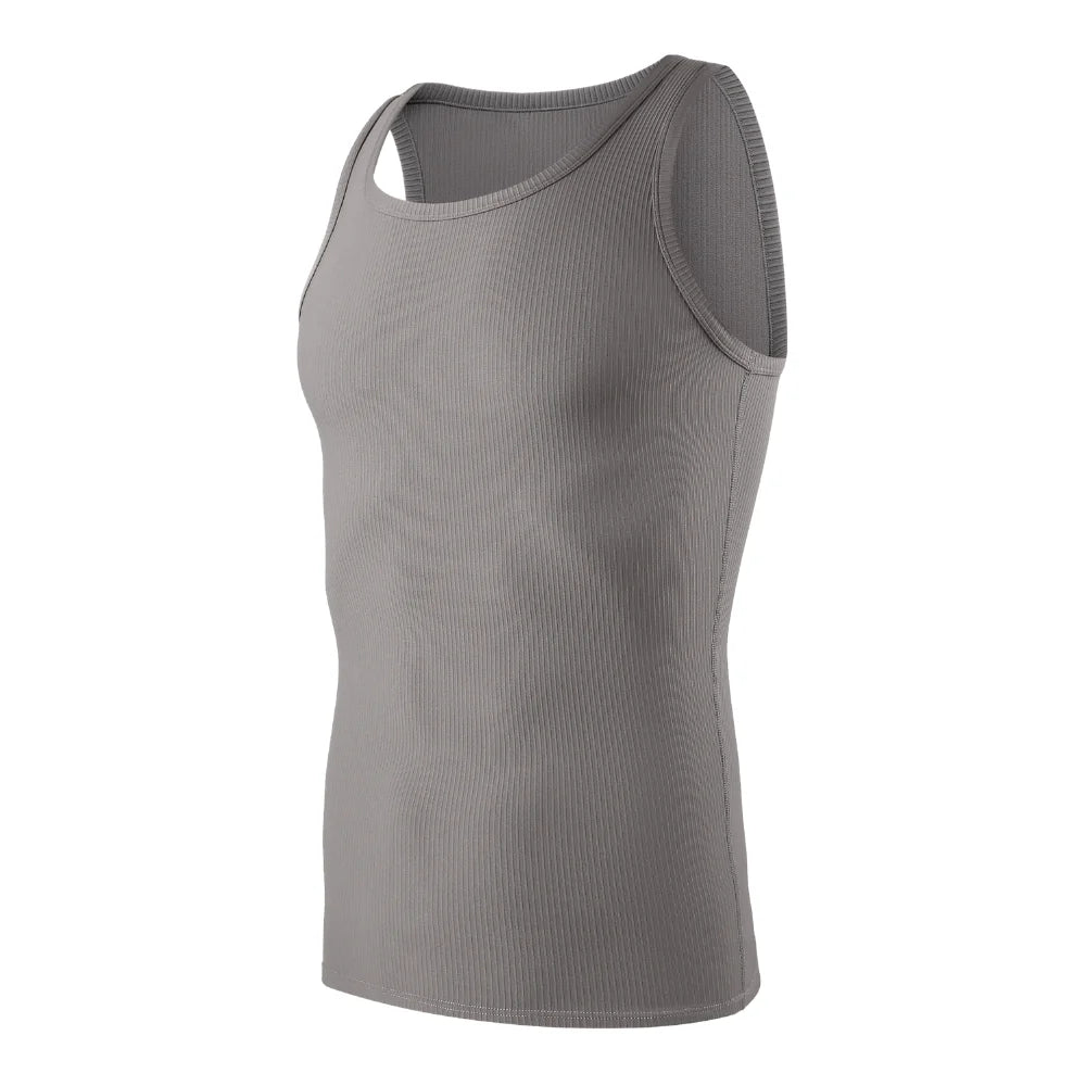Men's Ribbed Tummy Control Compression Tank Top