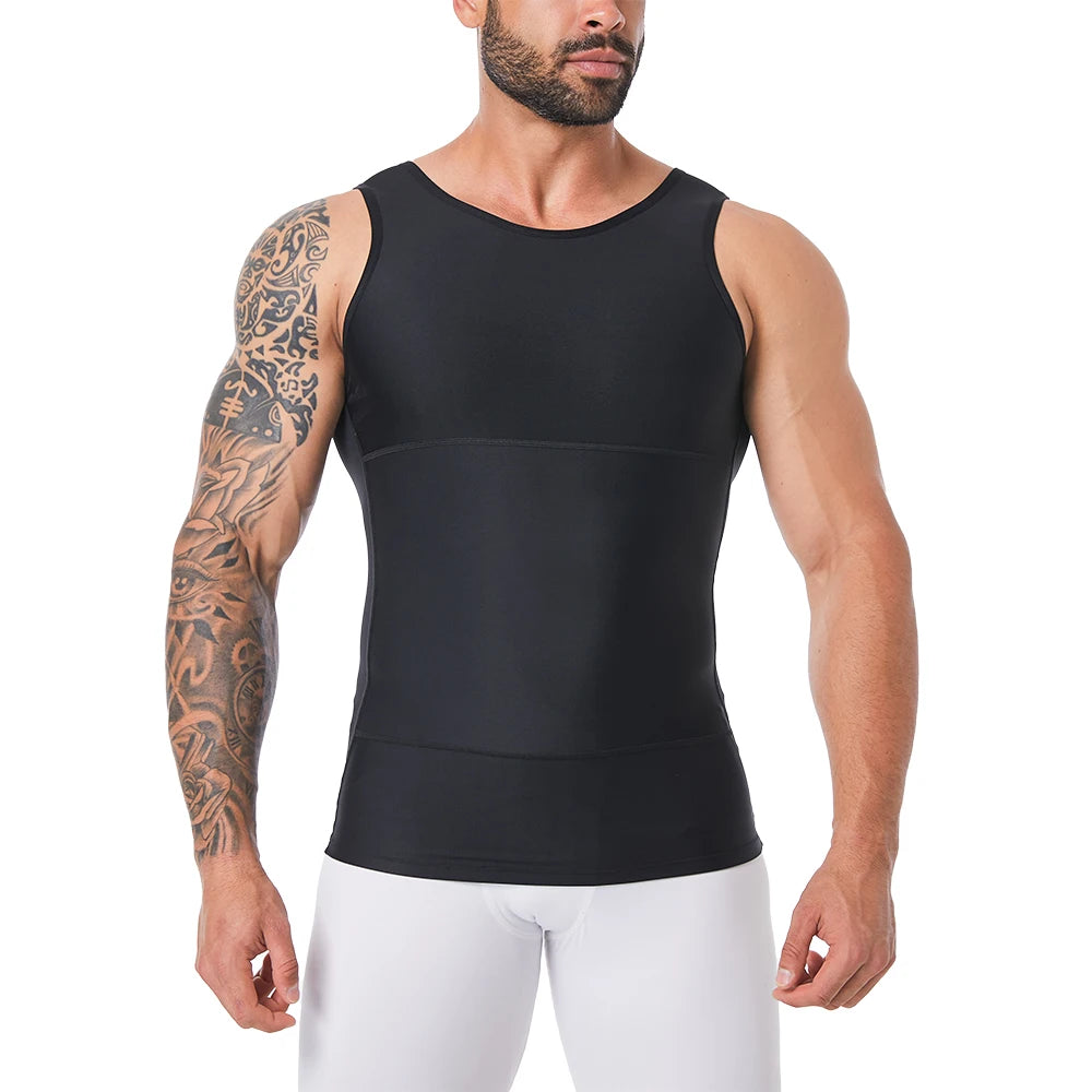 Men's Double-Layer Tummy Control Compression Tank Top