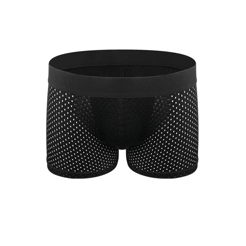 Men's Padded Butt-Lifting Boxer Briefs with Removable Pads