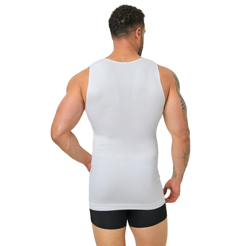 Men's Seamless Compression Tank Top with Chest & Tummy Control
