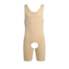 Men's Seamless Full-Body Shaper Bodysuit with Tummy Control