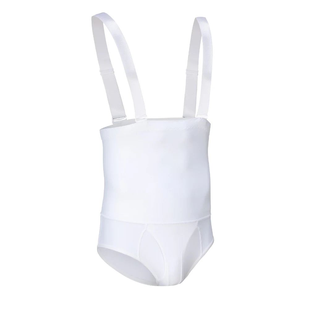 Men's High-Waist Tummy Control Shaper Briefs with Removable Straps