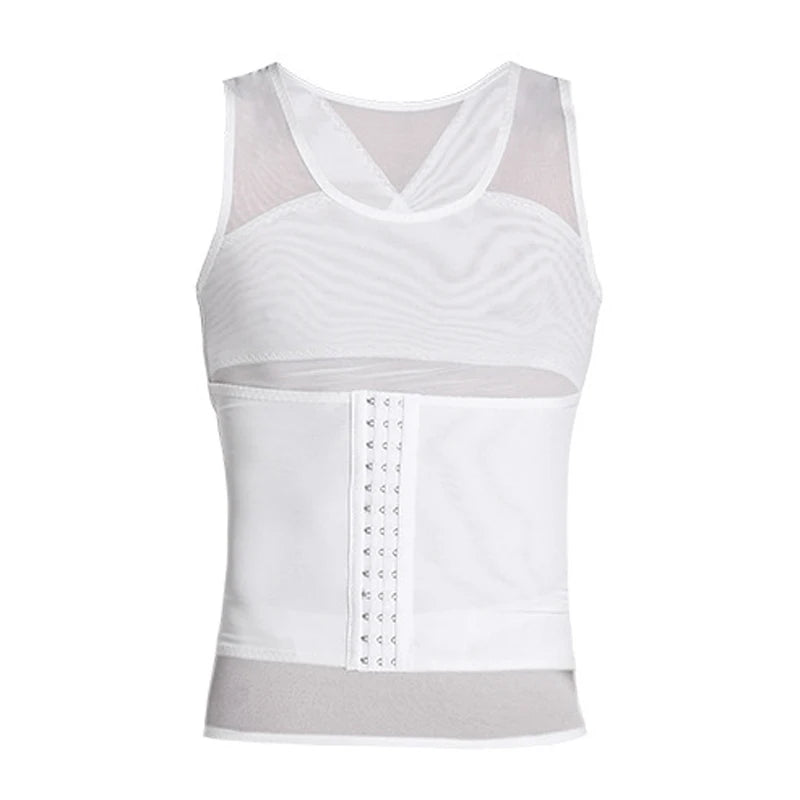 Men's 2-in-1 Waist Trainer Compression Tank with Hooks