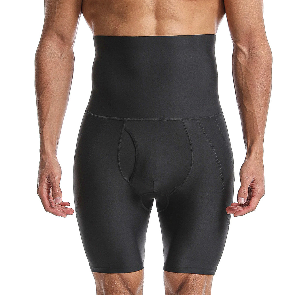 Men's High-Waist Hip Control Compression Boxer Briefs