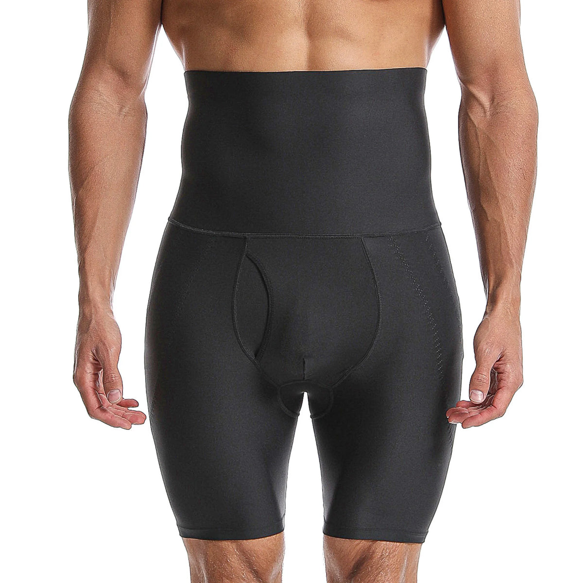 Men's High-Waist Hip Control Compression Boxer Briefs