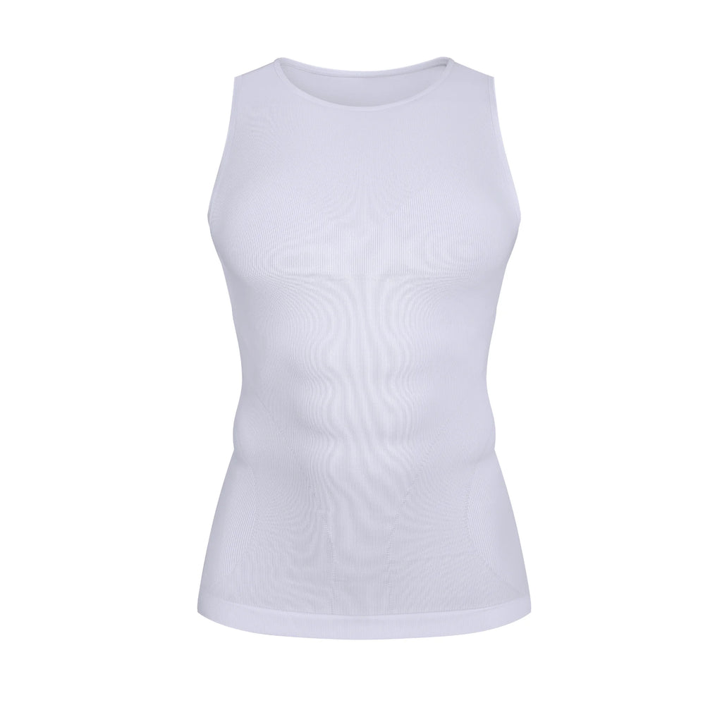 Men's Seamless Compression Tank Top with Chest & Tummy Control