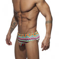 Men's Printed Swim Briefs with Padded Front Pouch