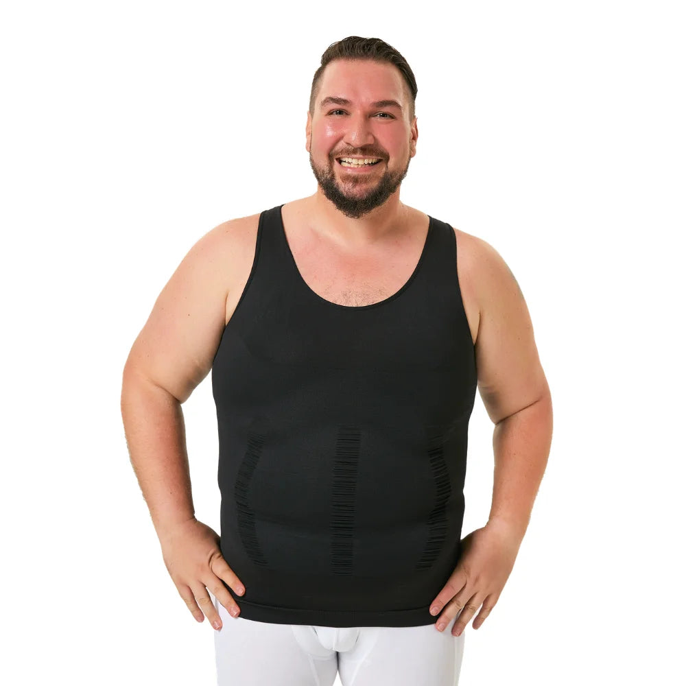 Men's Slimming Compression Tank Top with Tummy Control & Waist Trainer