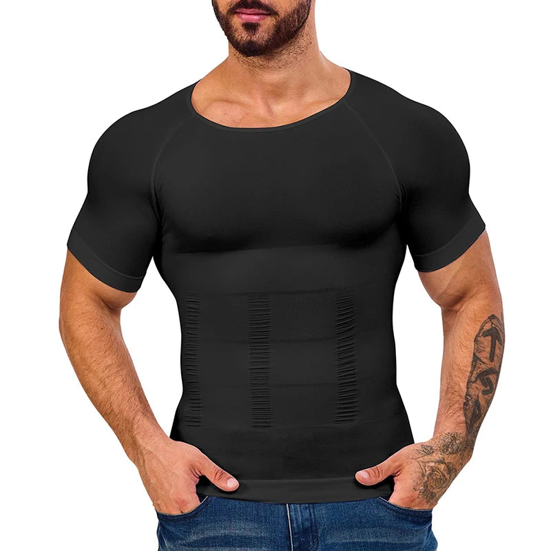 Men's X-Back Tummy Control Compression Shirt