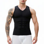Men's V-Neck Tummy Control Compression Tank
