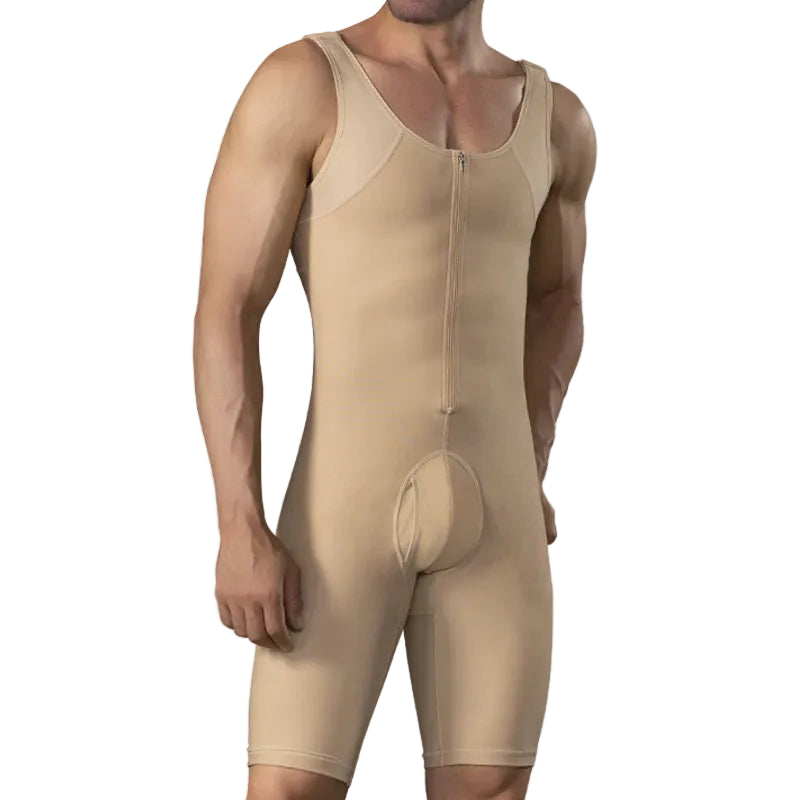 Men's Full-Body Tummy Control Shaper Bodysuit with Butt Lift