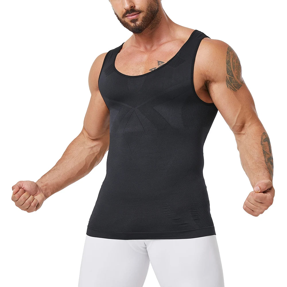 Men's Seamless Tummy Control Compression Tank