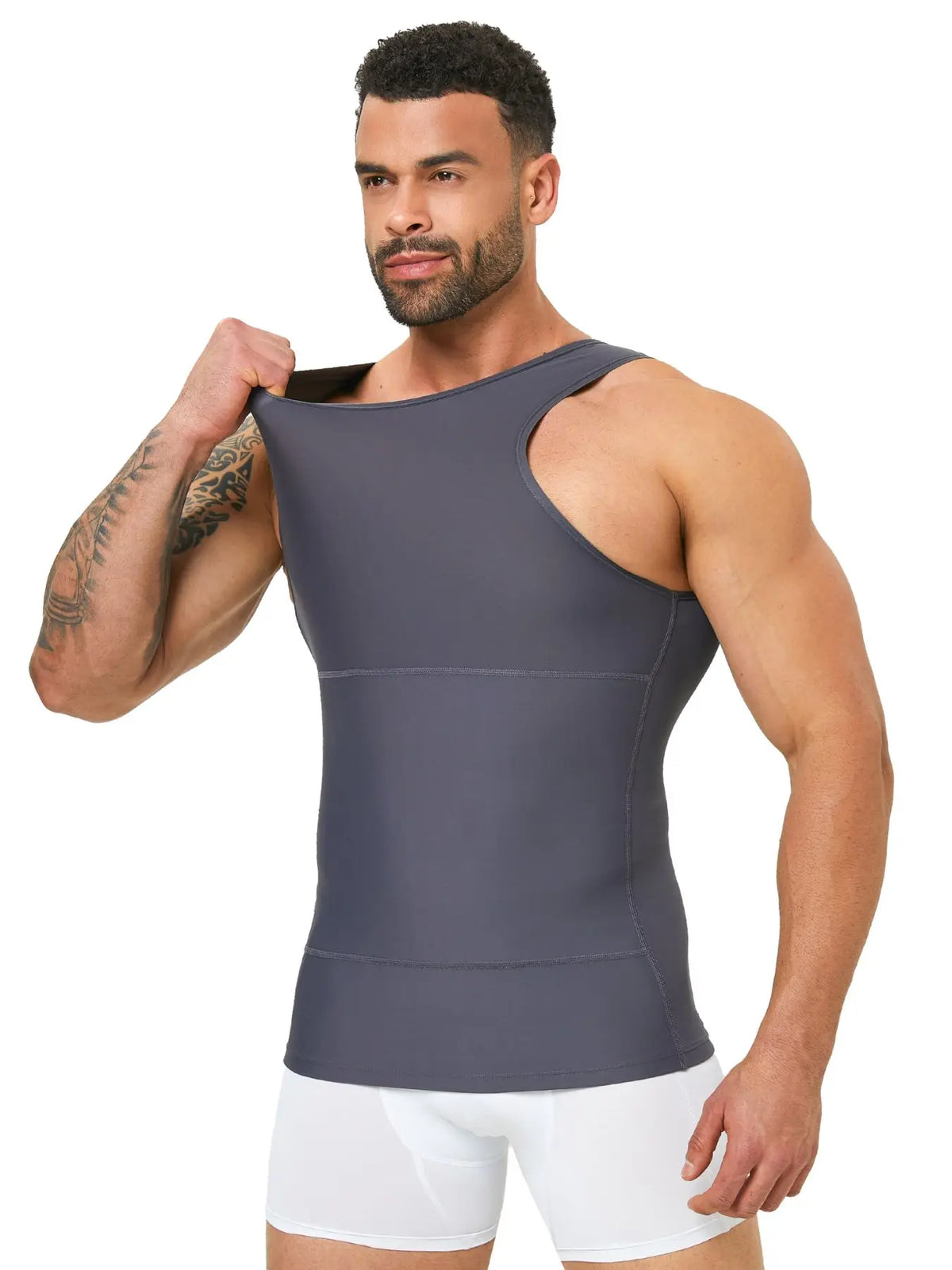 Men's Double-Layer Tummy Control Compression Tank Top
