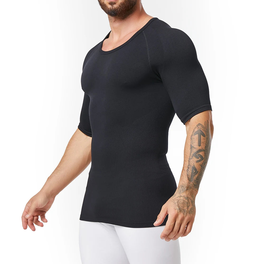 Men's Seamless 360° Chest and Tummy Compression Shirt