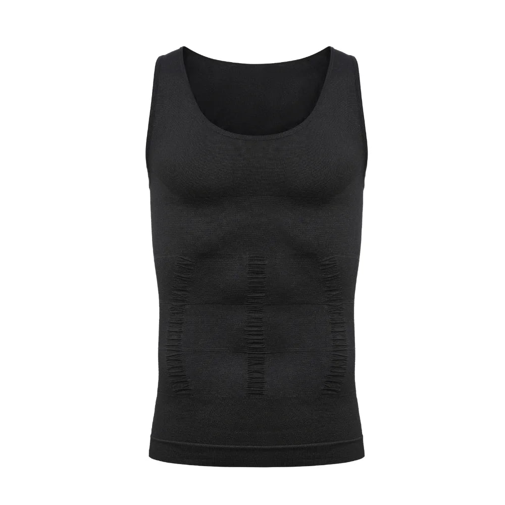 Men's Slimming Compression Tank Top with Tummy Control & Waist Trainer